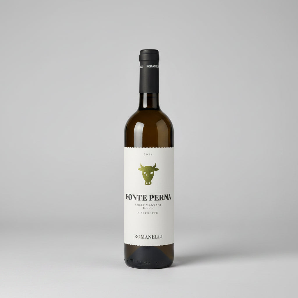 Wine bottle from Romanelli Fonte Perna Grechetto