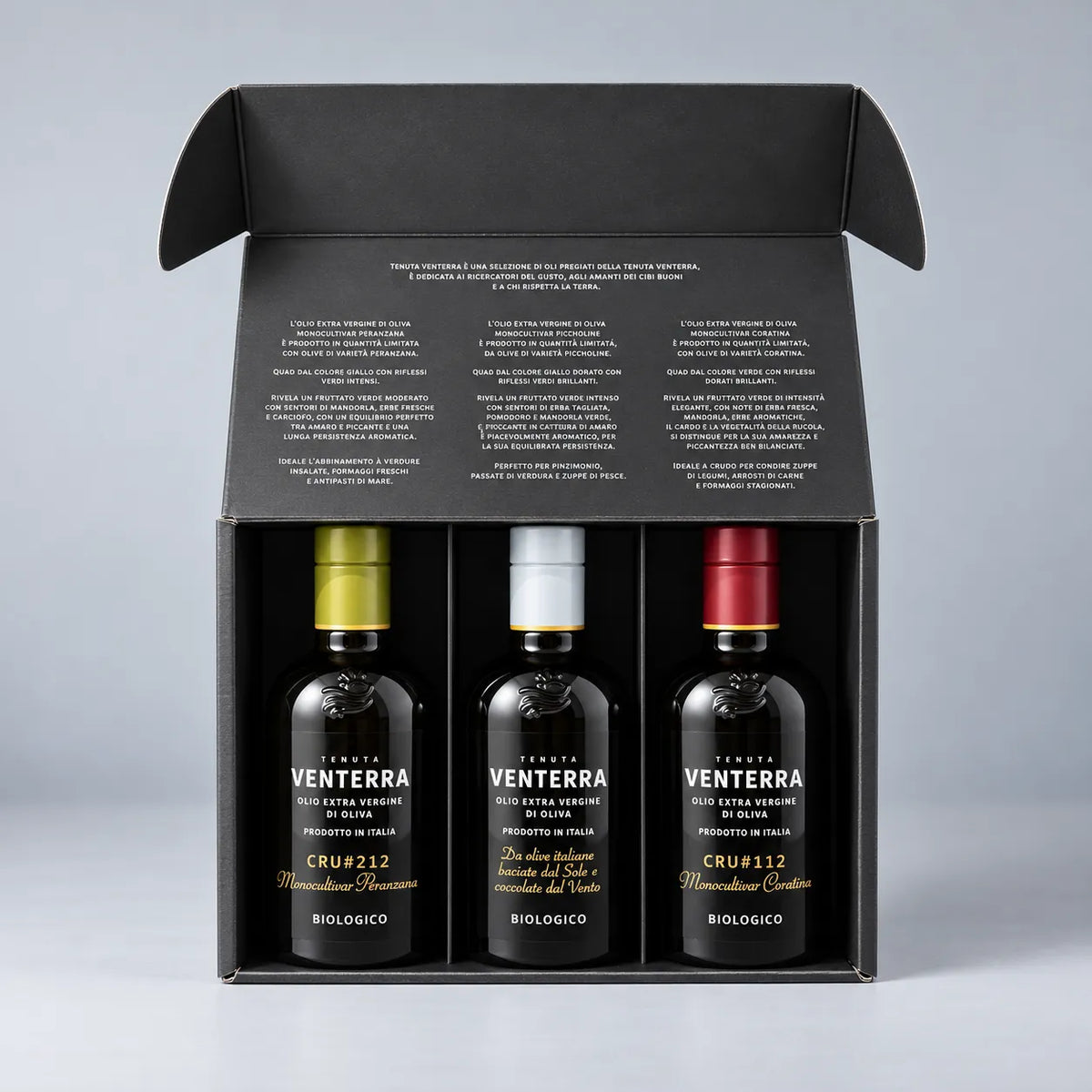 Olive Oil Tasting Box – Three Organic Extra Virgin Olive Oils