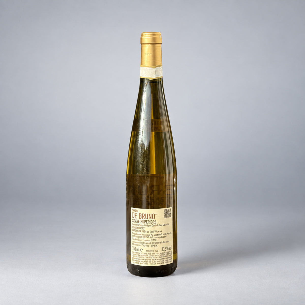Rücketikett des Monte San Piero Soave Superiore DOCG von Sandro De Bruno