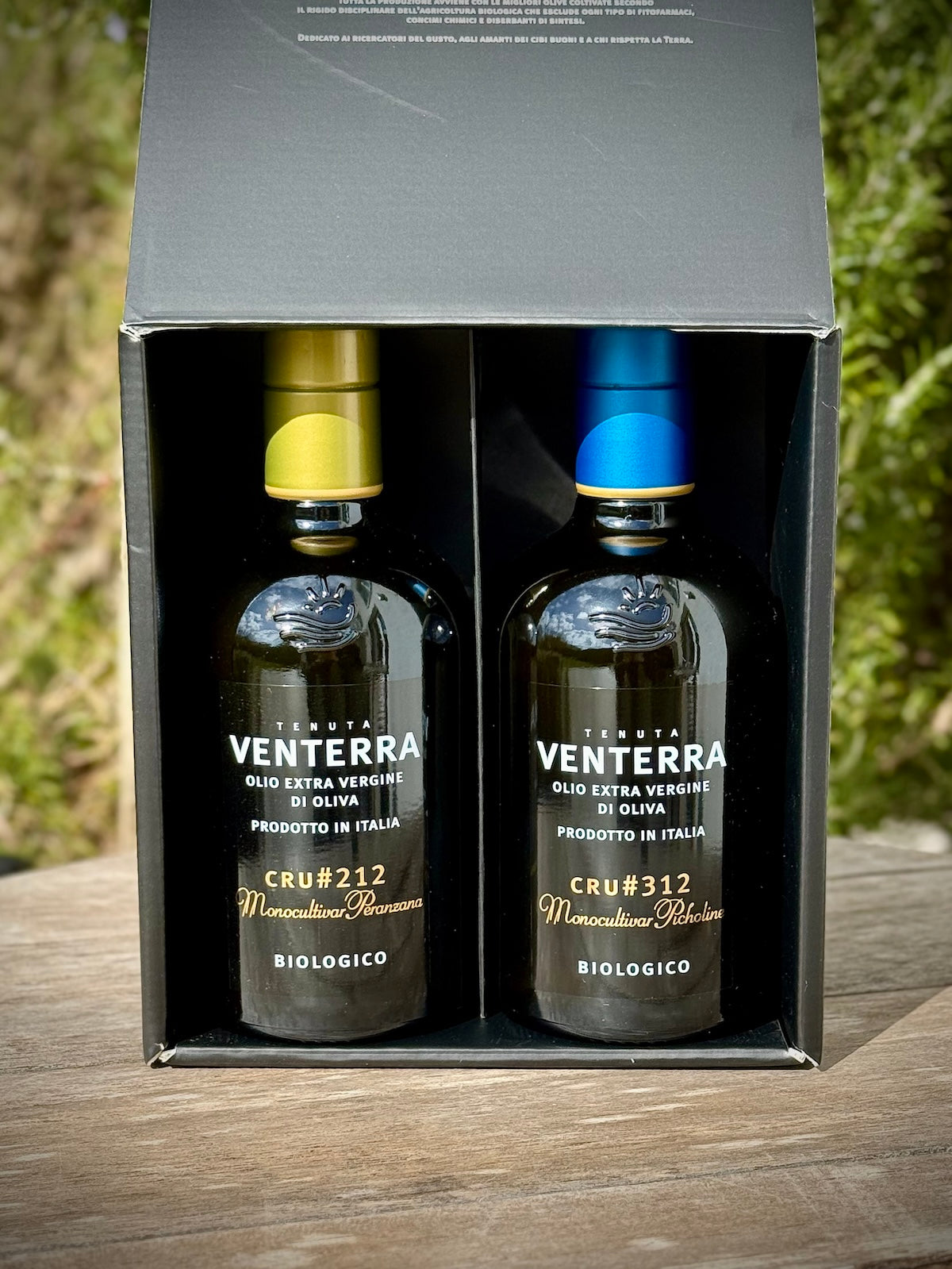 Olive Oil Tasting Box: Two Organic Extra Virgin Olive Oils