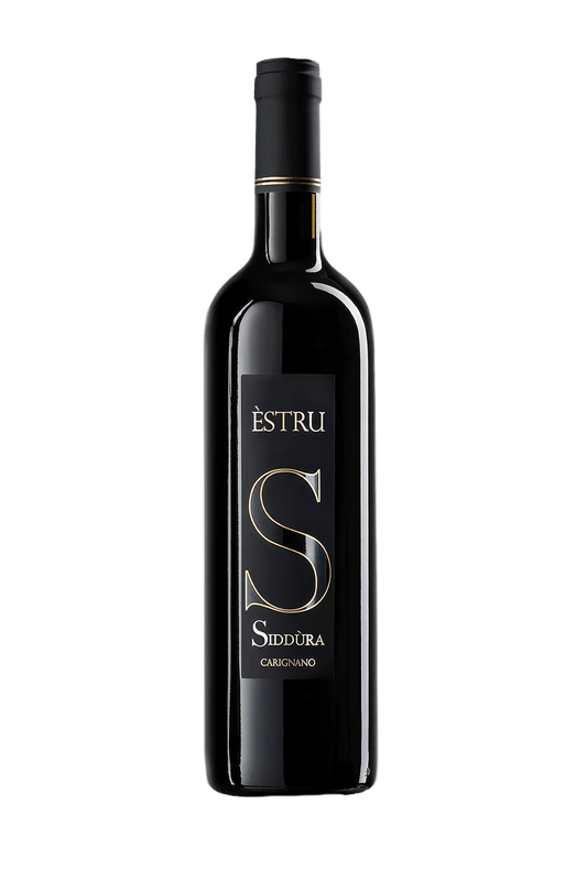 Wine bottle labeled 'Èstru SidÓra' on a white background